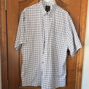 F/X Fusion Plaid Button Down Shirt - Black and White